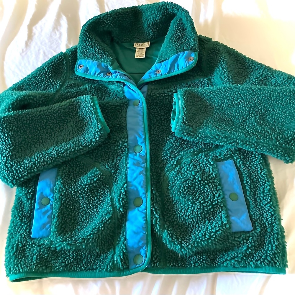 L.L. Bean Kelly Green Fleece Jacket